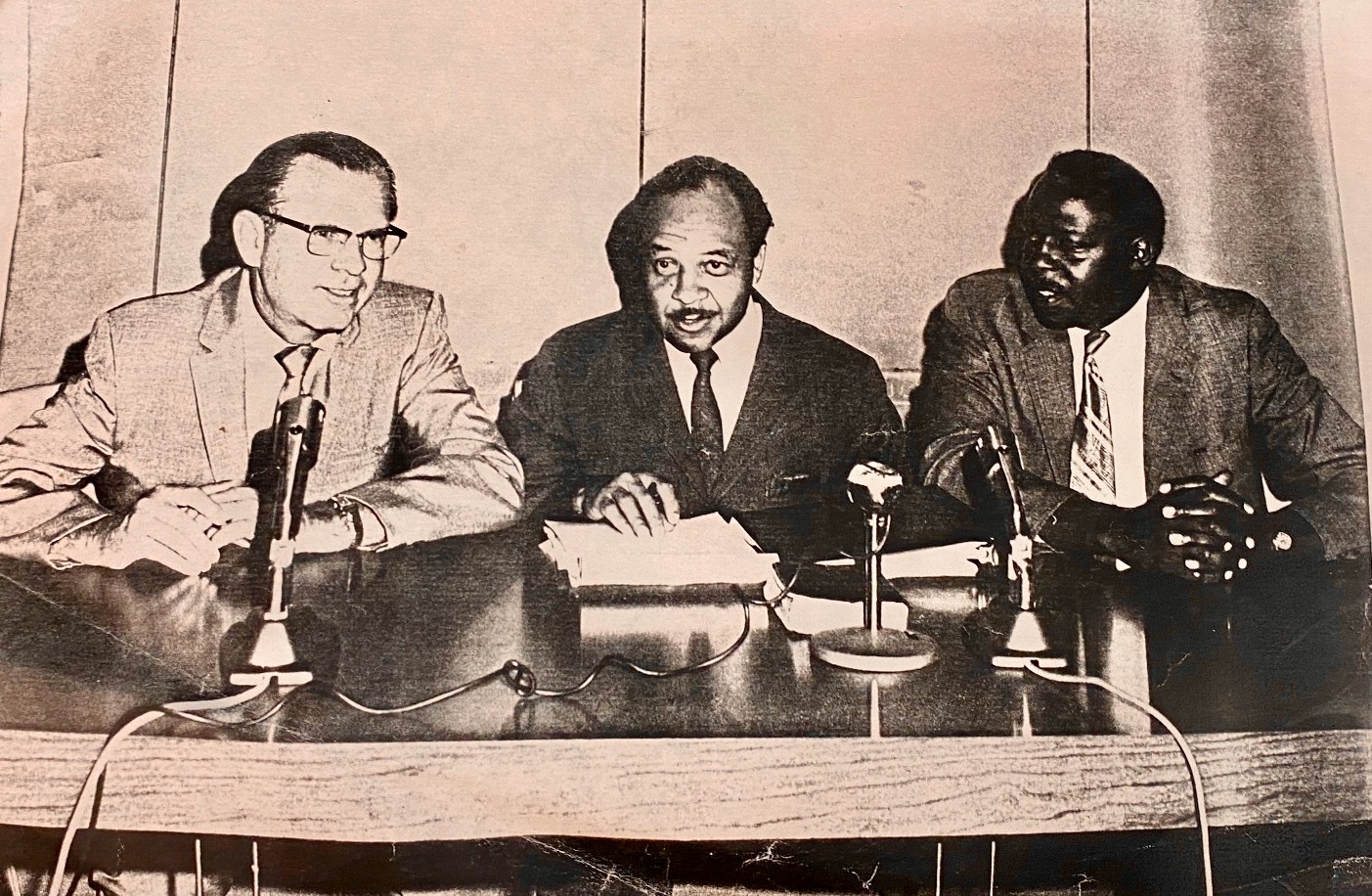 William Lorenzo White participating in a community and civic discussion